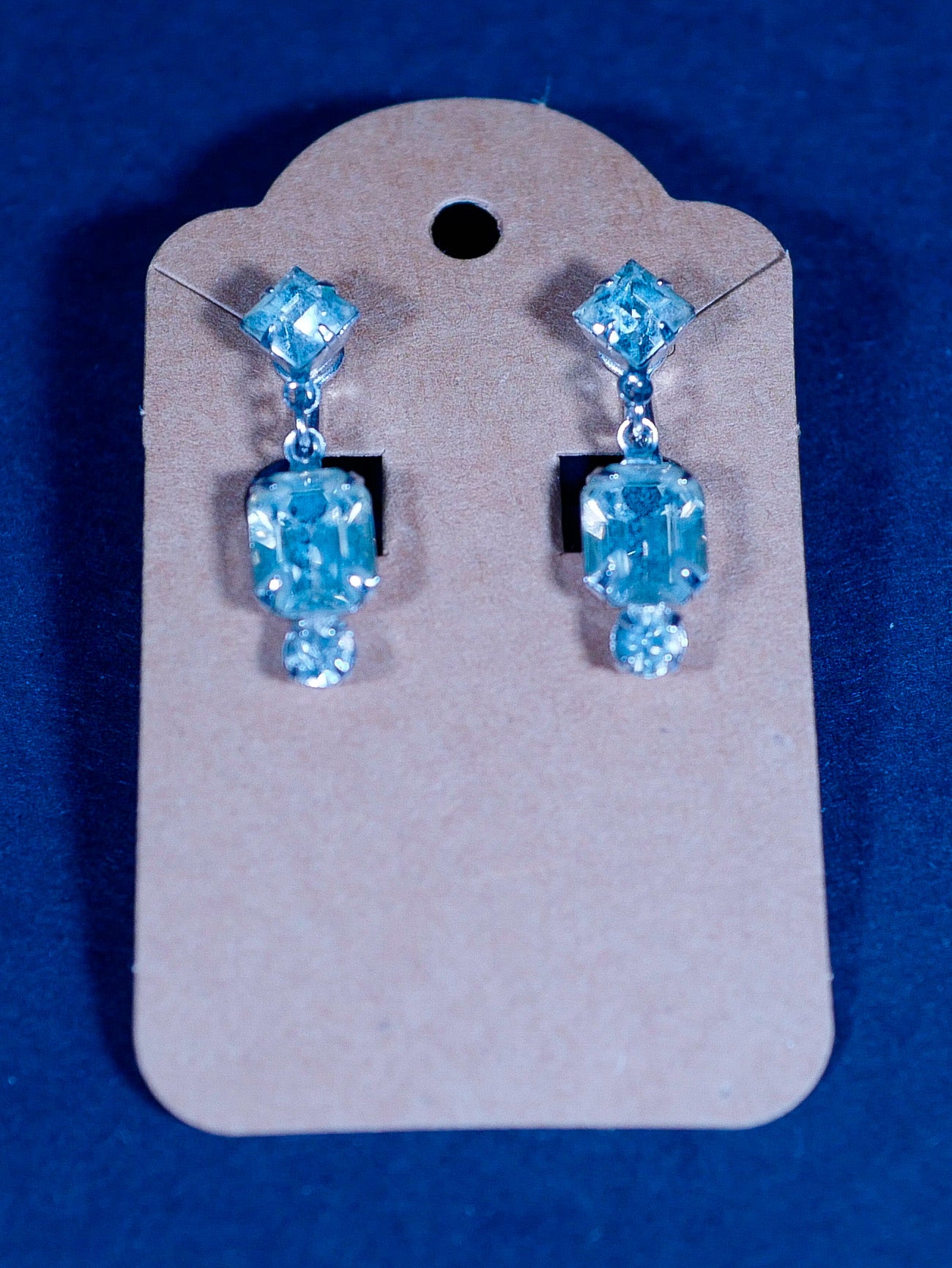 Vintage Screw-Back Faux Diamond Earrings