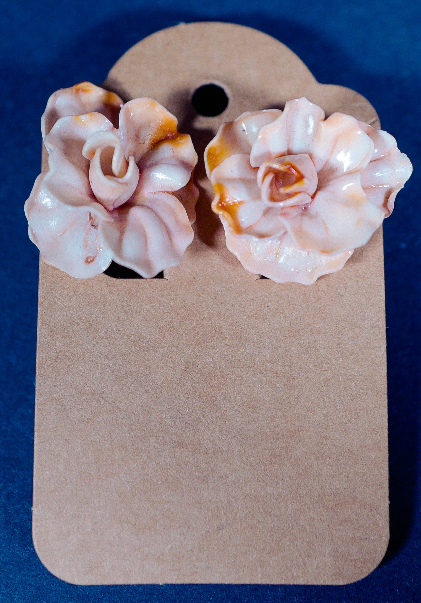 Vintage Screw-Back Rose Earrings