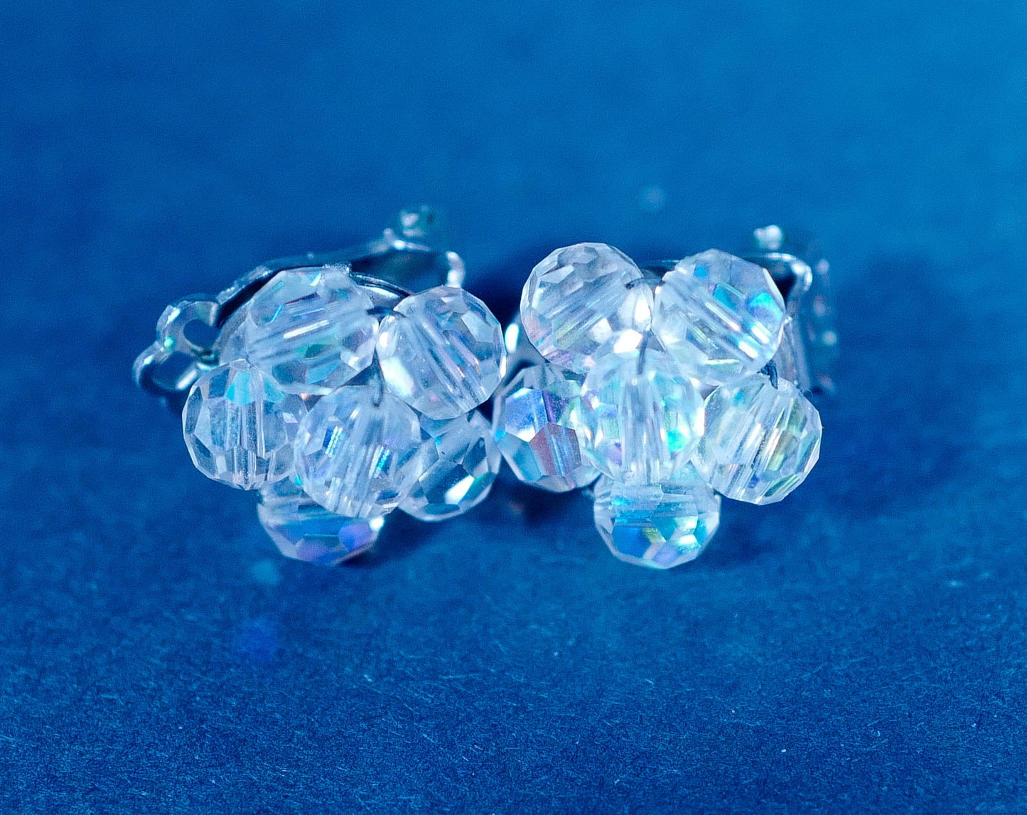 Vintage Beaded Clip-On Earrings - Small