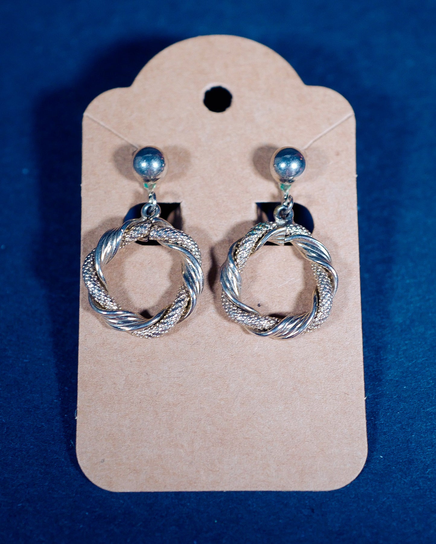 Vintage Screw-Back Metal Ring Earrings