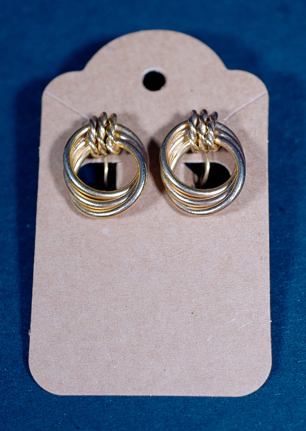 Vintage Screw-Back Metal Loop Earrings