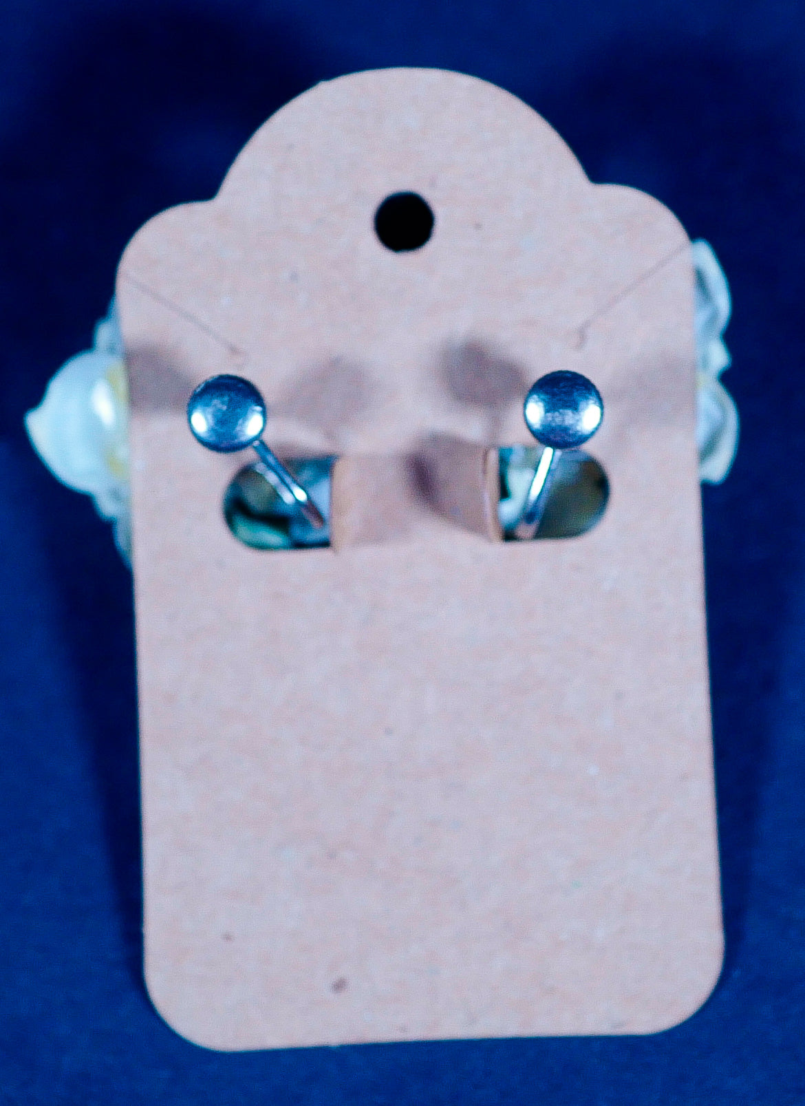 Vintage Screw-Back White Rose Earrings