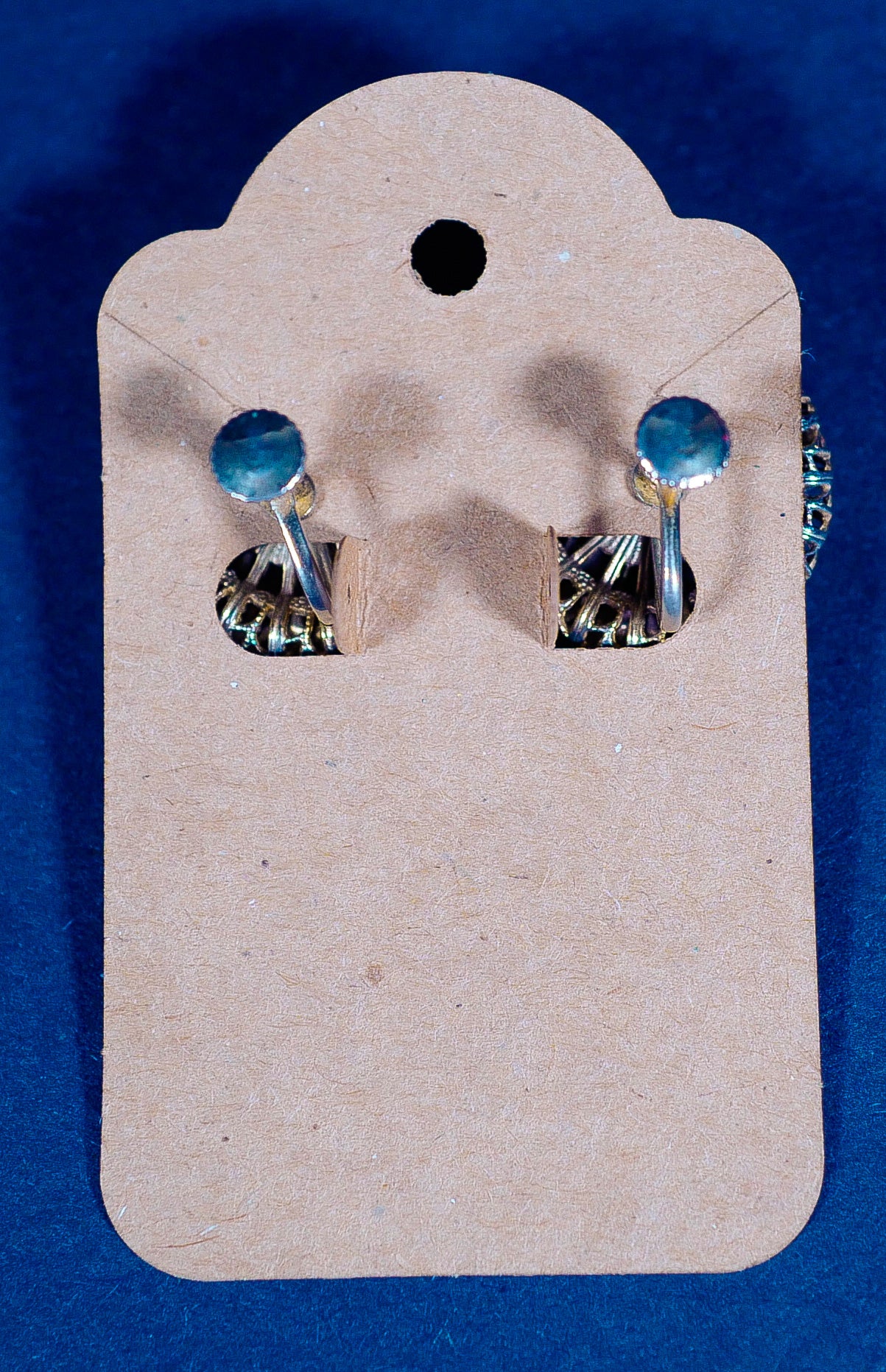 Vintage Screw-Back Metal Blossom Earrings