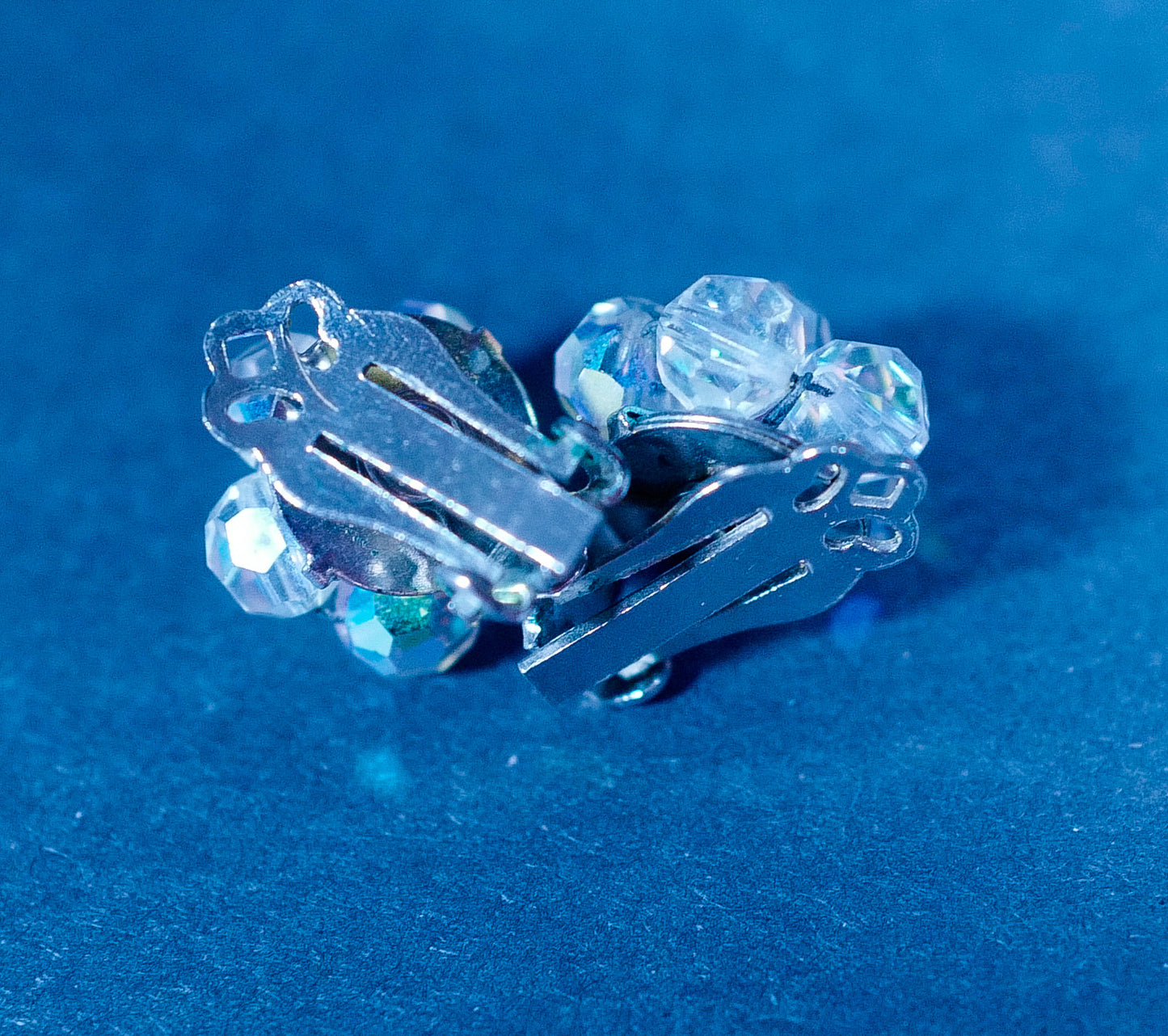 Vintage Beaded Clip-On Earrings - Small