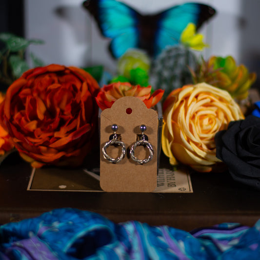 Vintage Screw-Back Metal Ring Earrings