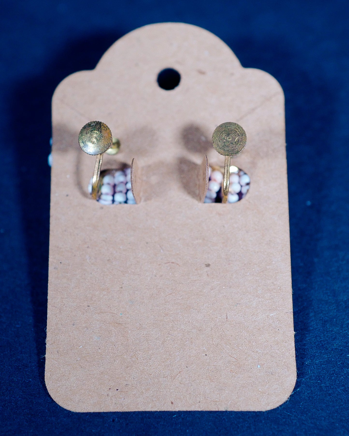 Vintage Screw-Back Beaded Cluster Earrings