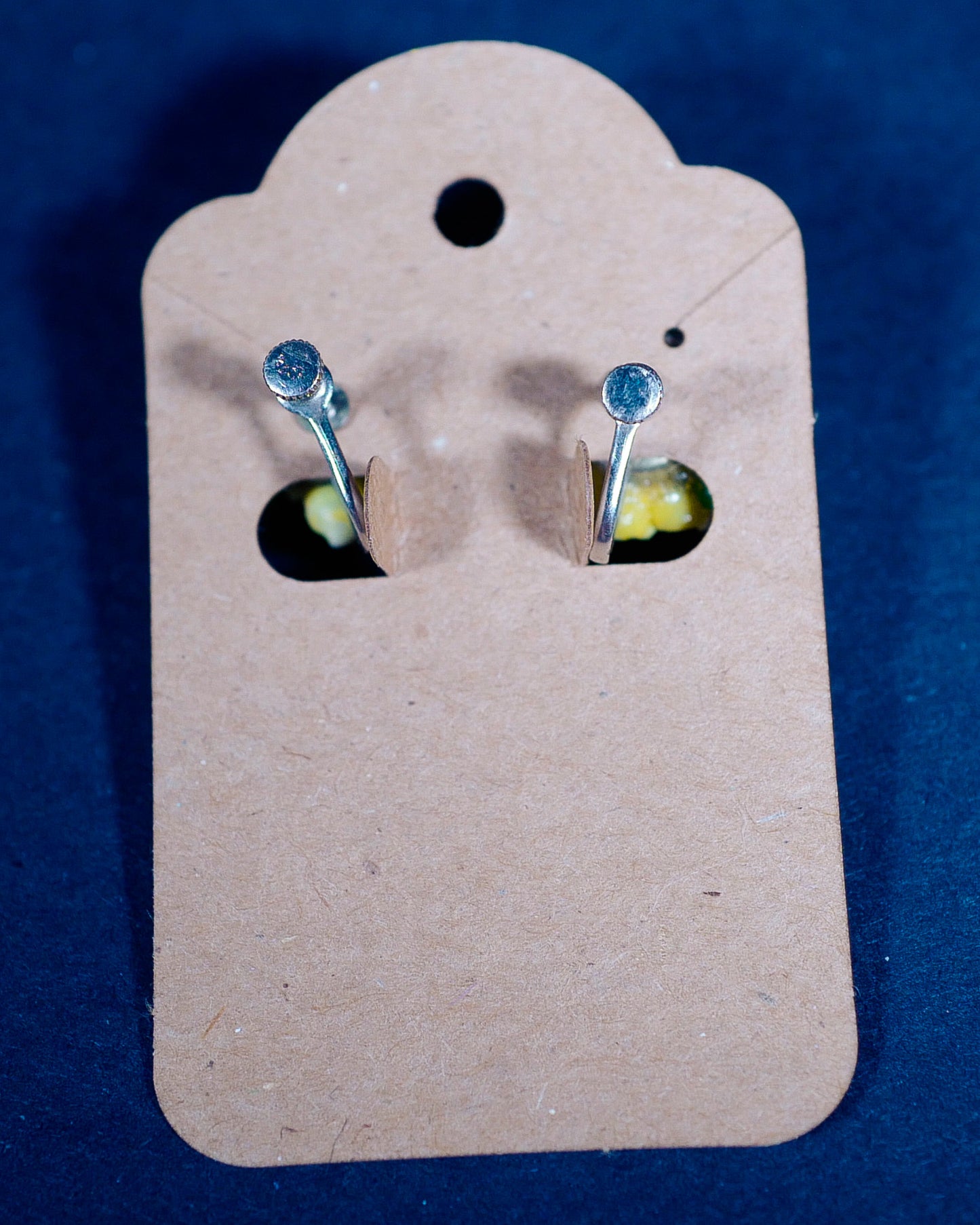 Vintage Screw-Back Yellow Rose Earrings