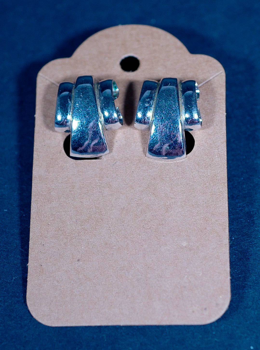 Vintage Screw-Back Metal Plate Earrings