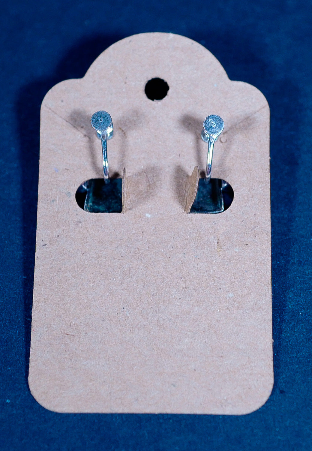 Vintage Screw-Back Metal Plate Earrings
