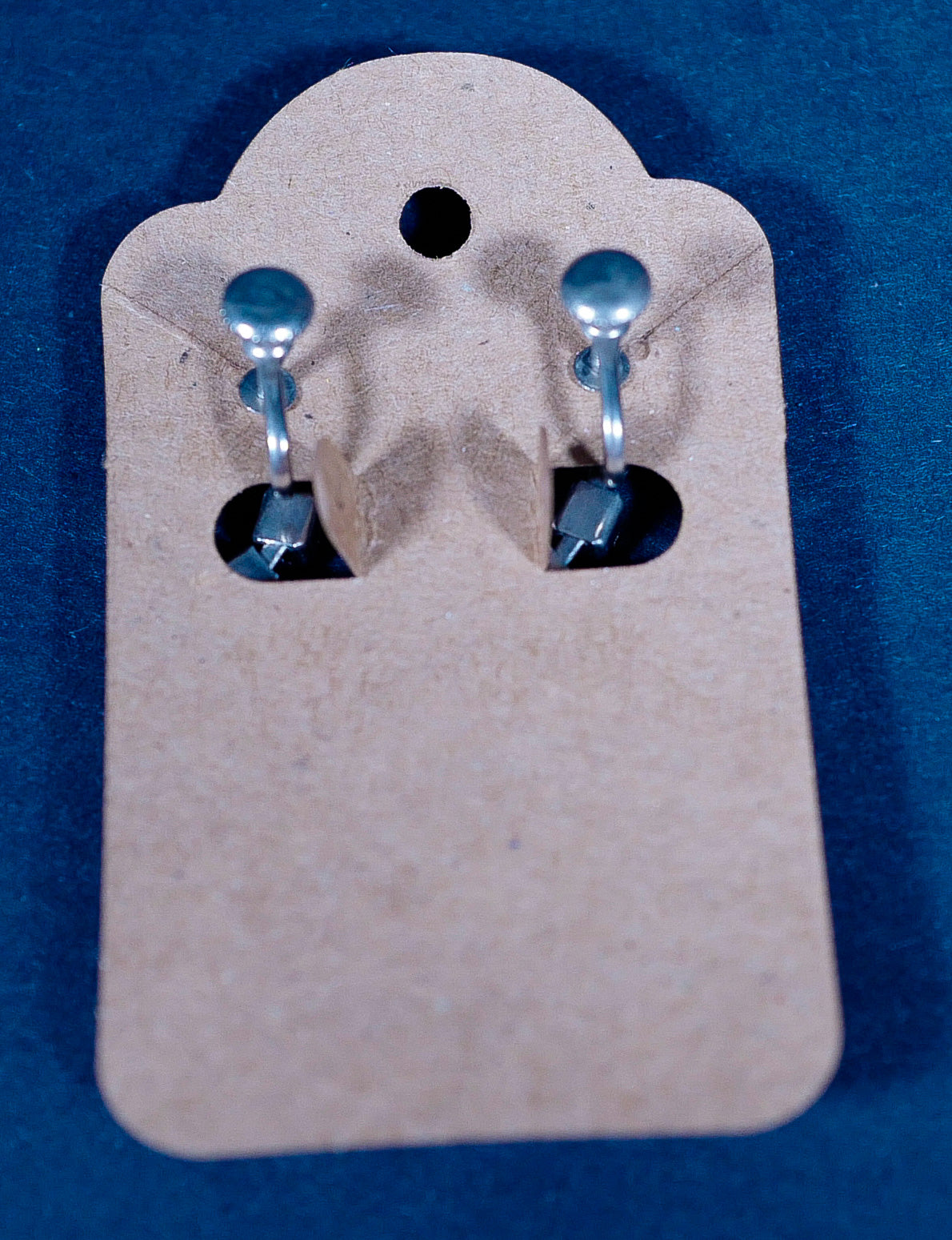 Vintage Screw-Back Faux Diamond Chandelier Earrings