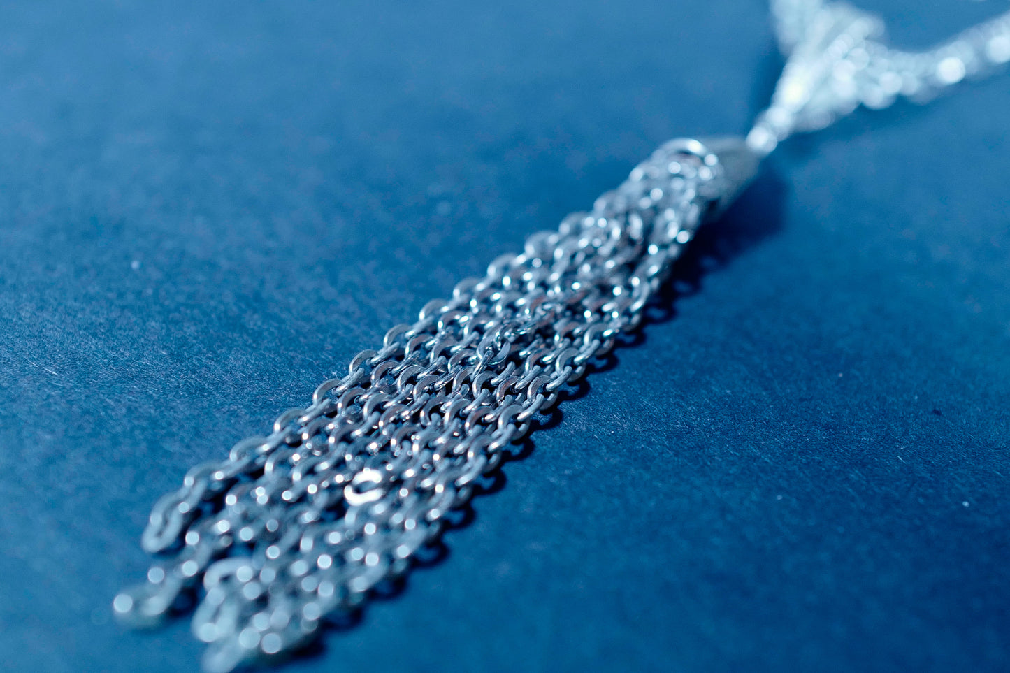 Vintage Double Strand Chain Pendant Necklace
