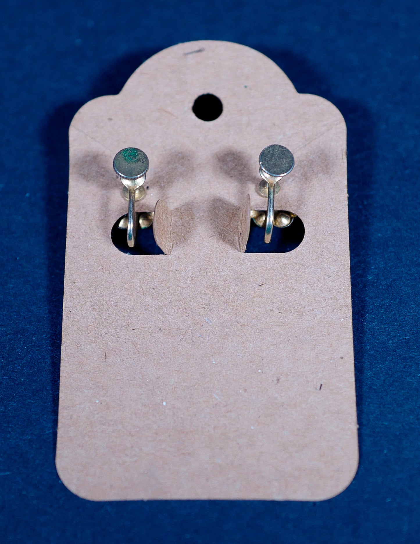 Vintage Screw-Back Faux Purple Diamond Stud Earrings
