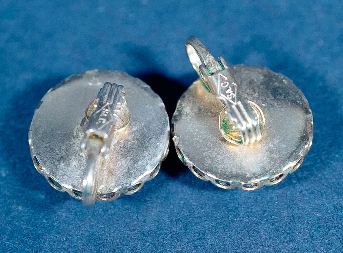 Vintage Confetti Orb Clip-On Earrings