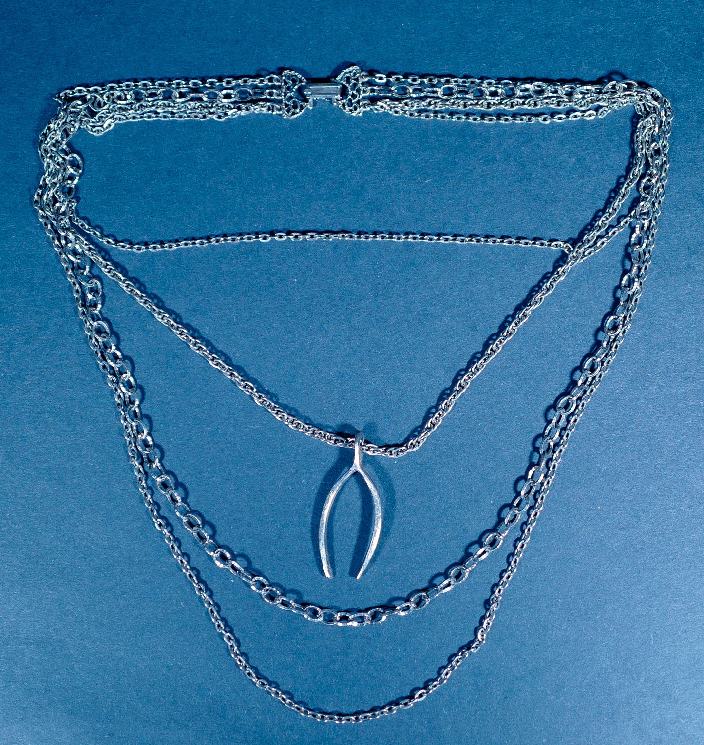 Vintage Layered Wishbone Necklace