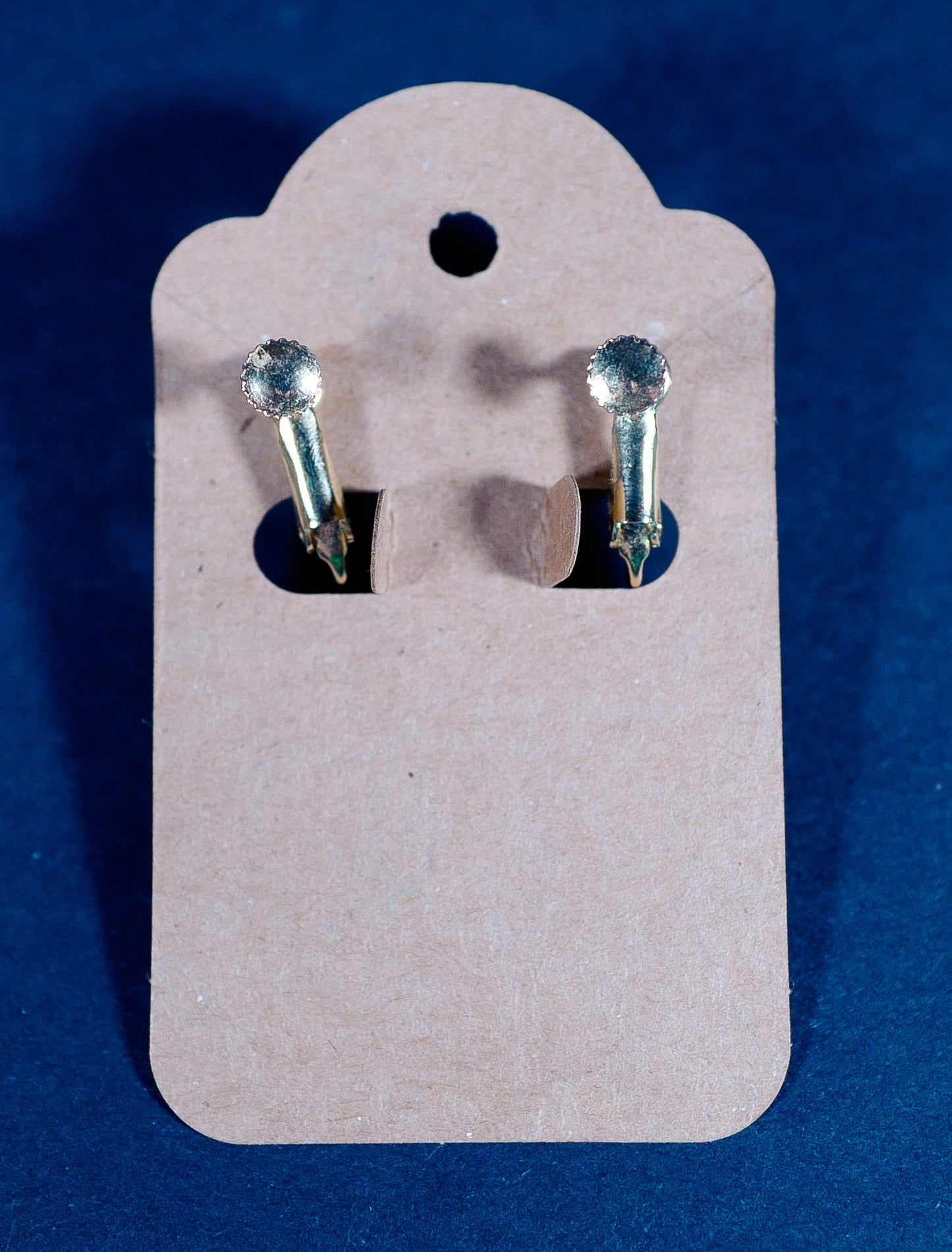 Vintage Gold Plated Ornament Clip-On Earrings