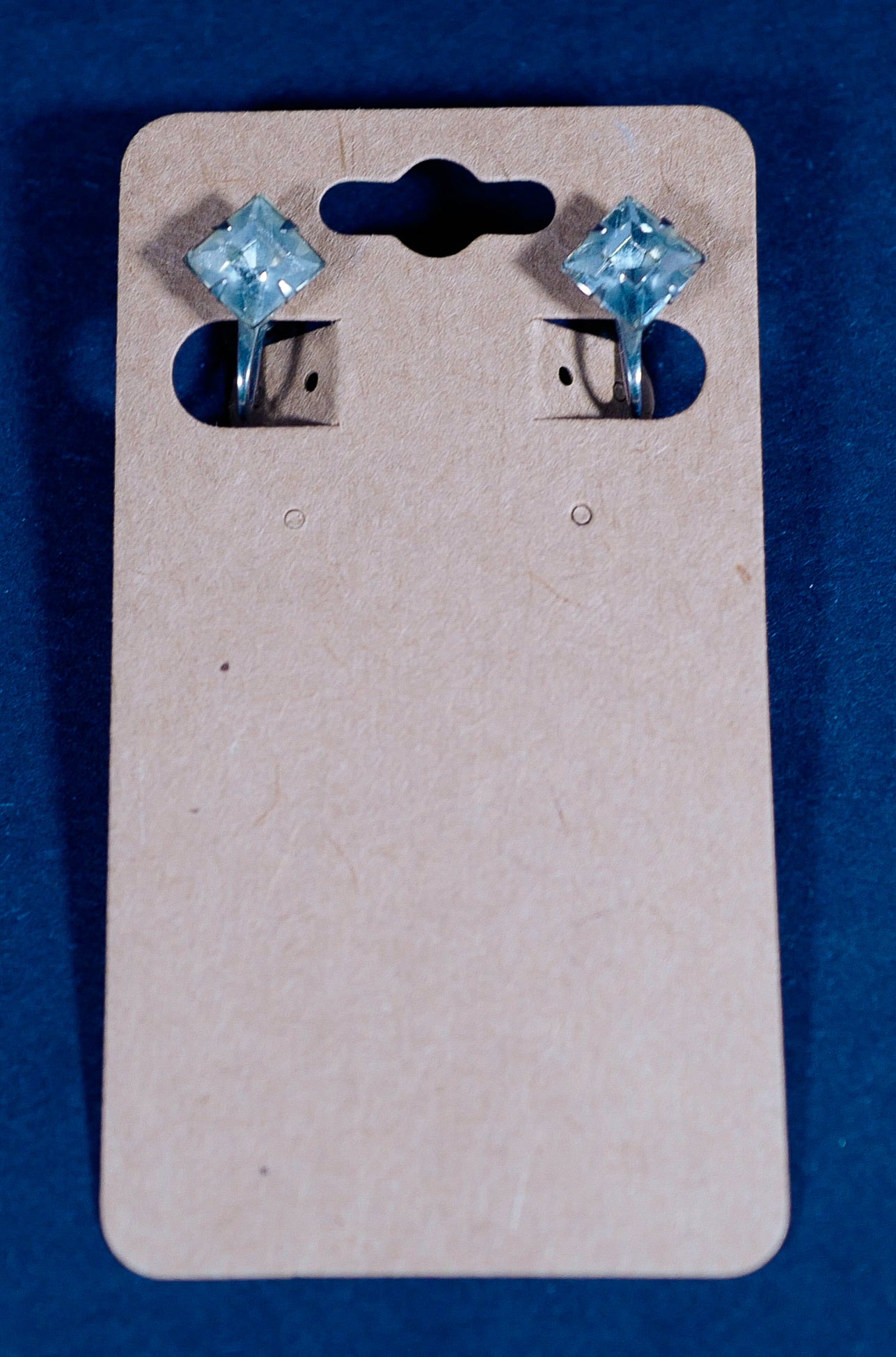 Vintage Screw Back Faux Diamond Stud Earrings