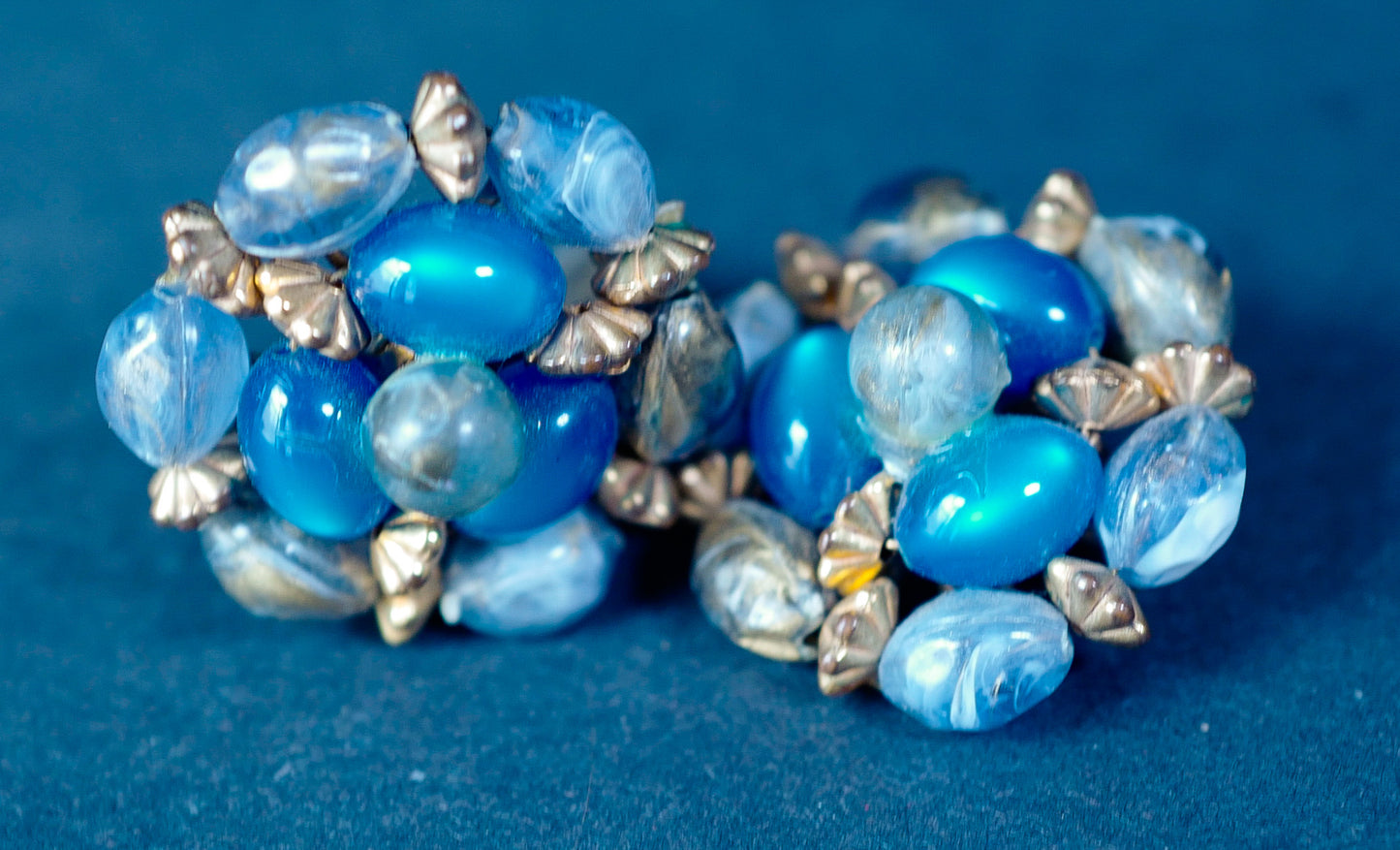 Vintage Ocean Spiral Clip-On Earrings