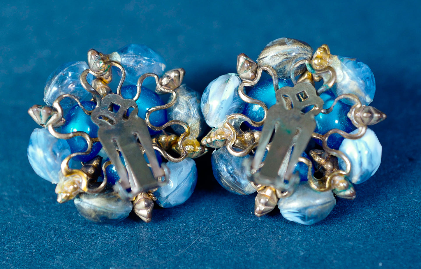 Vintage Ocean Spiral Clip-On Earrings