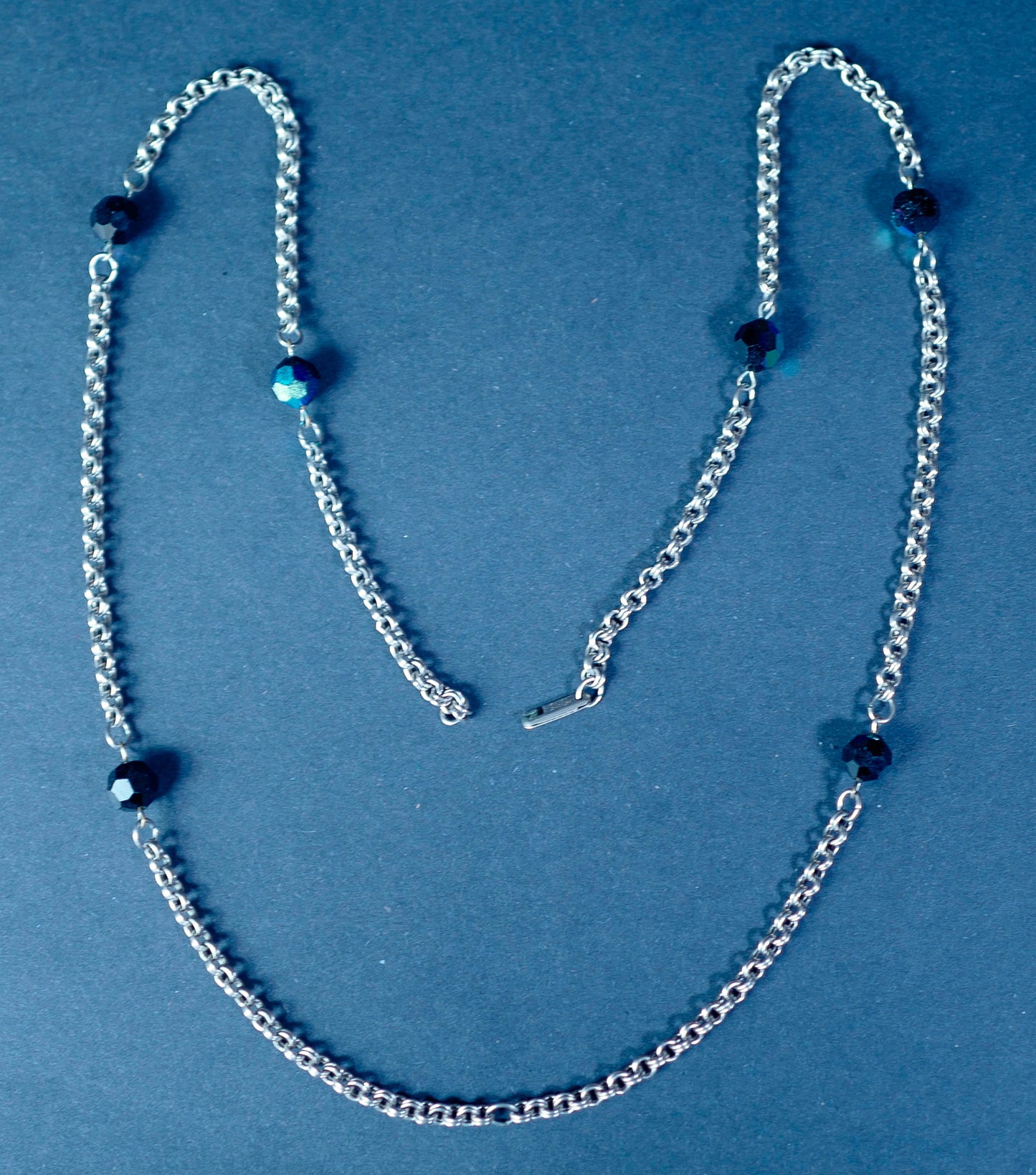 Vintage Long Chain with Faux Rhinestones