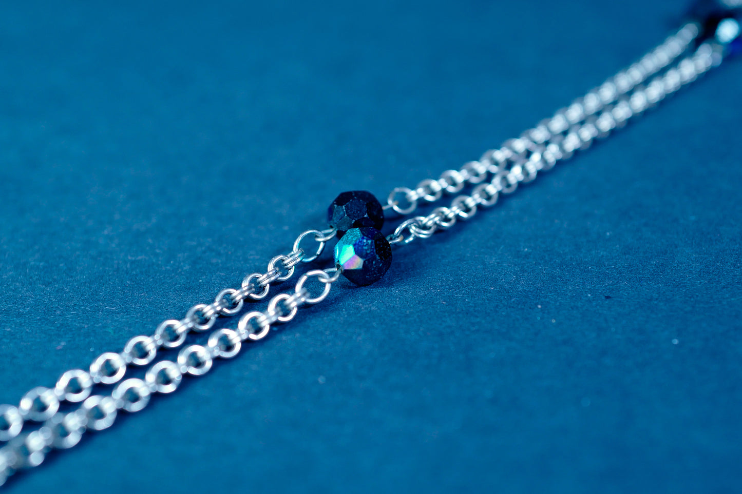 Vintage Long Chain with Faux Rhinestones