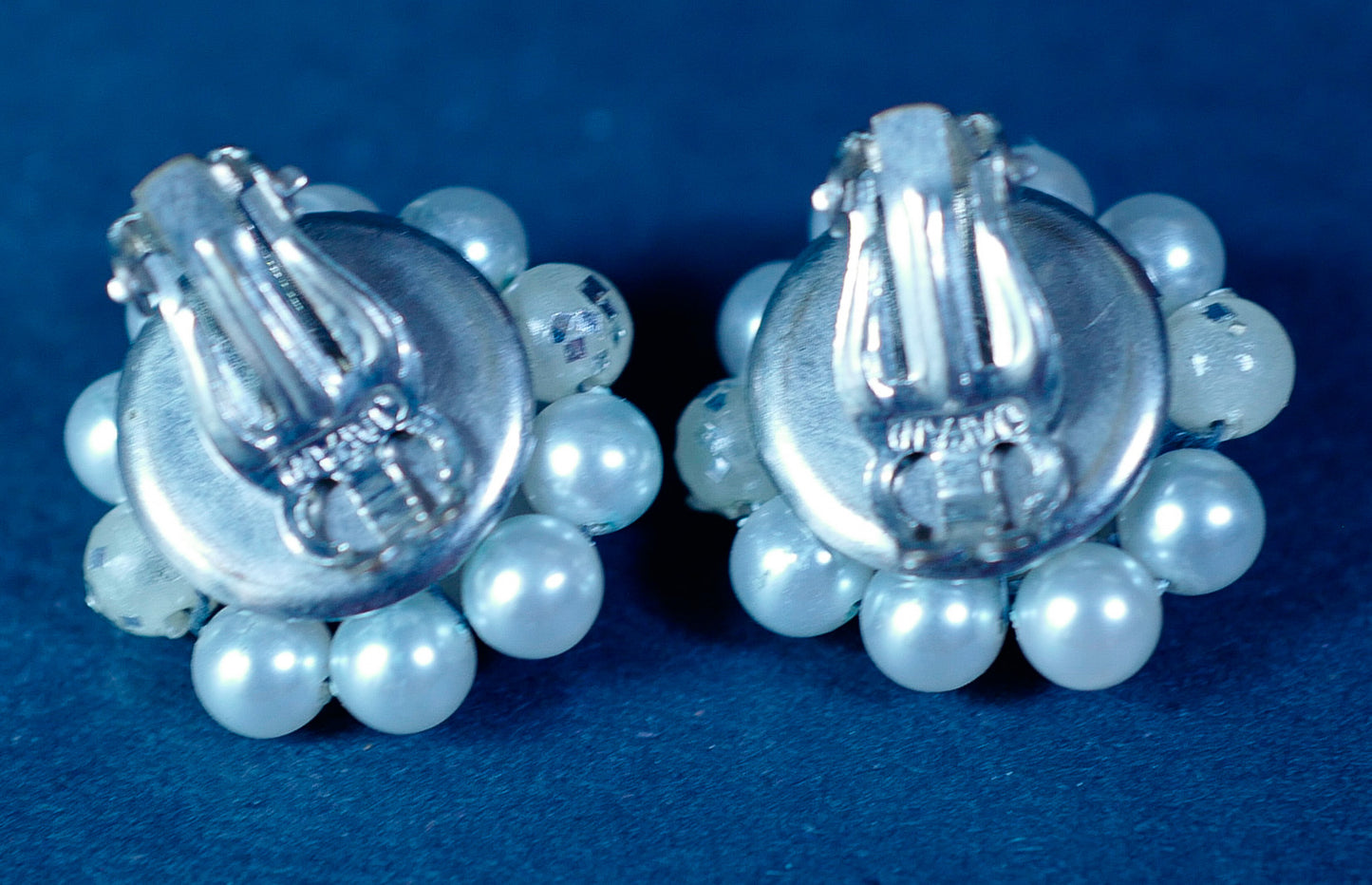 Vintage Bubble Bead Clip-On Earrings
