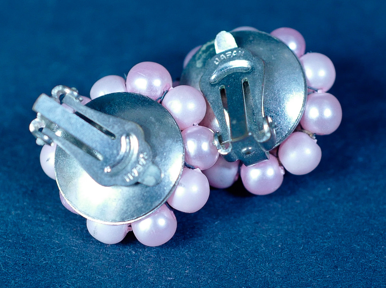 Vintage Blush Bubble Clip-On Earrings