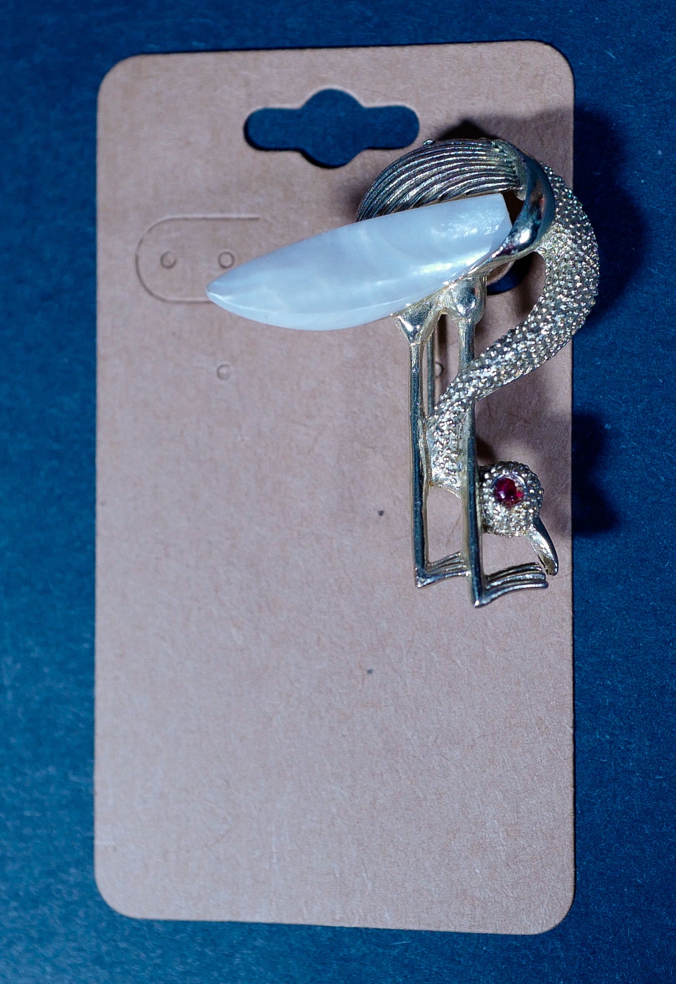 Vintage Crane Brooch