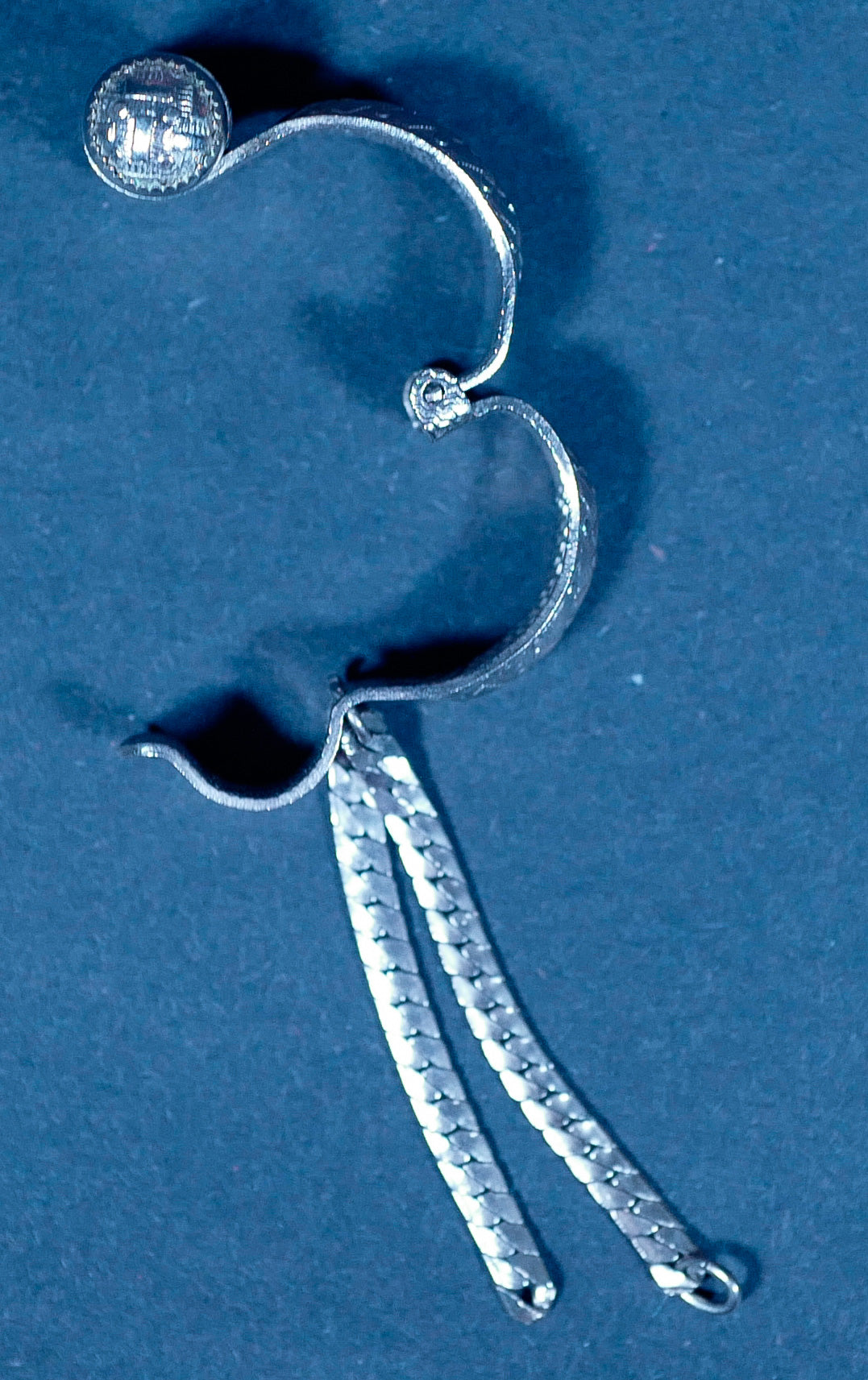 Vintage Engraved Scarf Clip - Silver