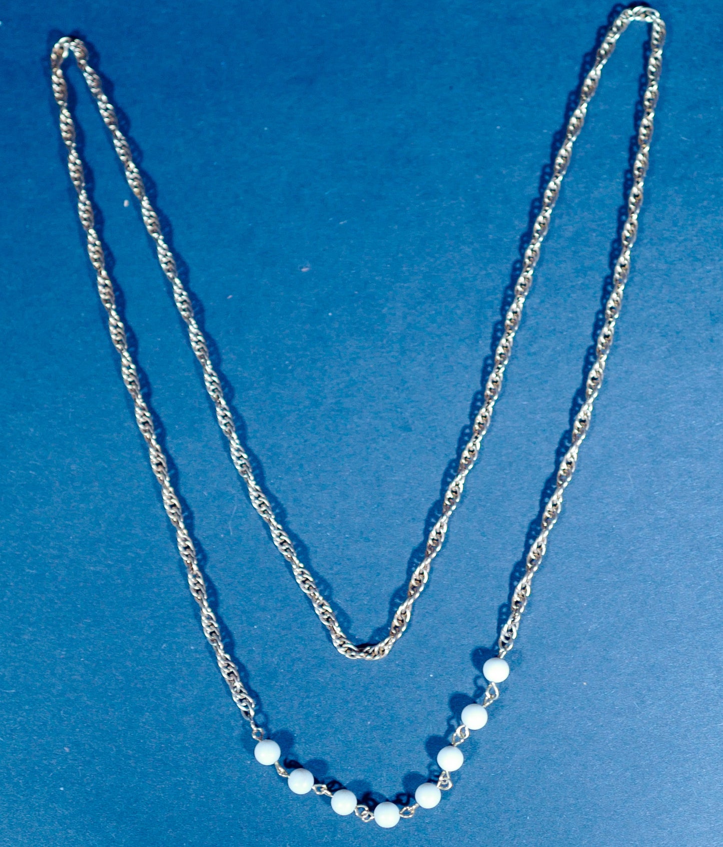 Vintage Chain Necklace with Beads